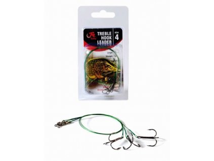 92646 filfishing lanko s trojhakem treble hook leader vel hacku 4