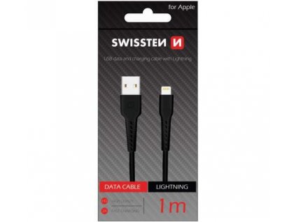 93600 swissten datovy kabel usb lightning delka 1 m