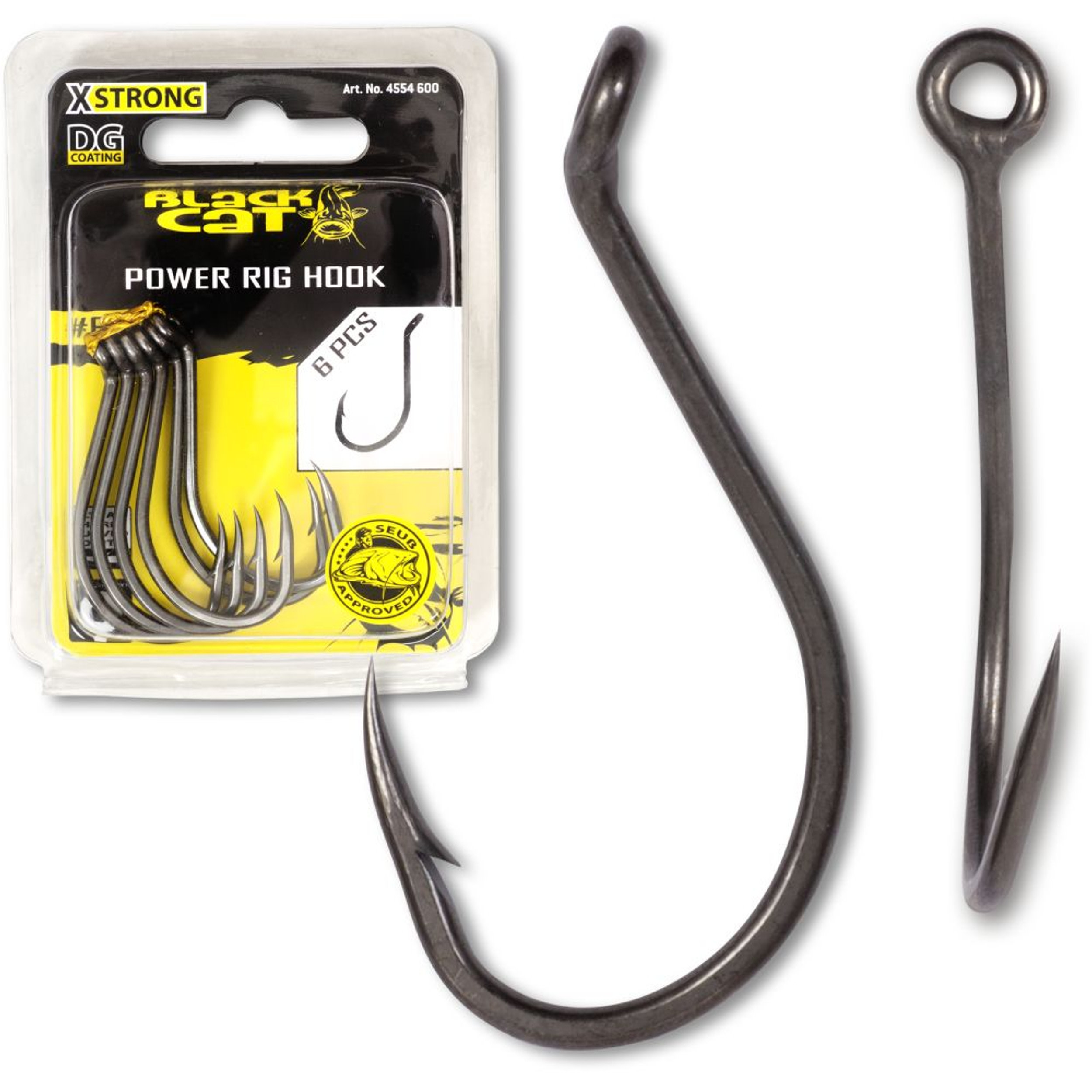 BLACK CAT HÁČEK POWER RIG HOOK DG COATING 6KS