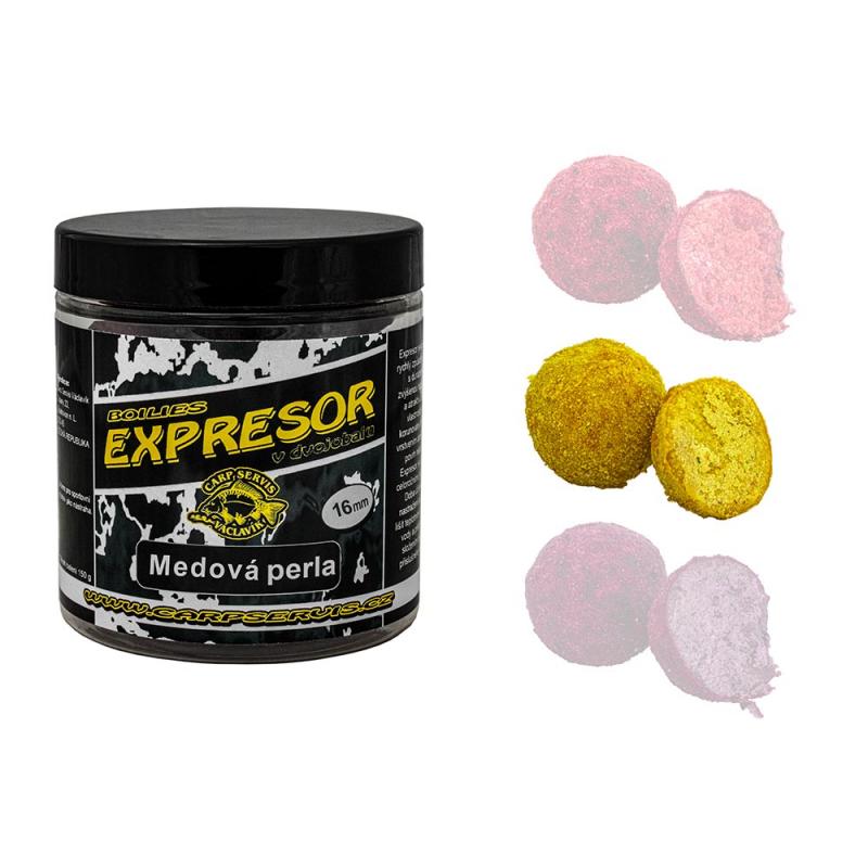 Václavík Expresor Boilie v dvojobalu 20mm - MEDOVÁ PERLA