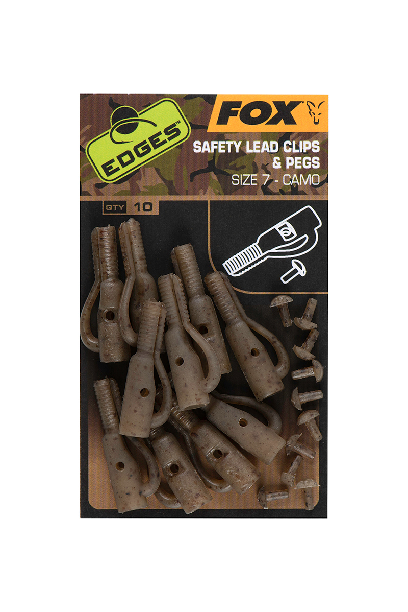 Fox Závěsky Edges Camo Size 7 lead clip + pegs