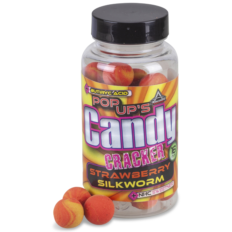 Anaconda pop up ́s Candy cracker Strawberry–Silkworm 16mm