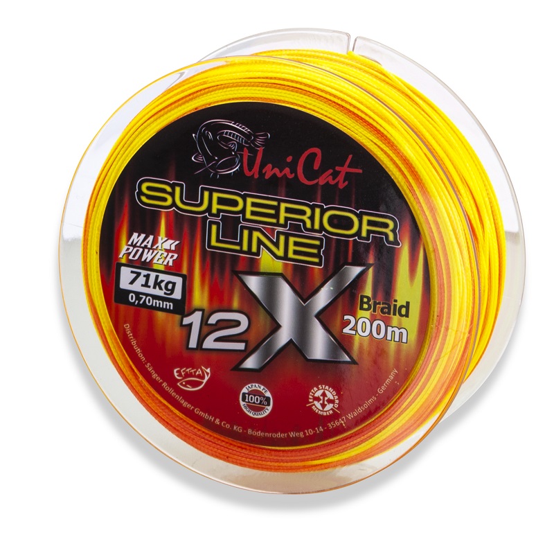 Uni Cat šňůra 12 X Superior Line 0,70mm, 200m, 71 kg