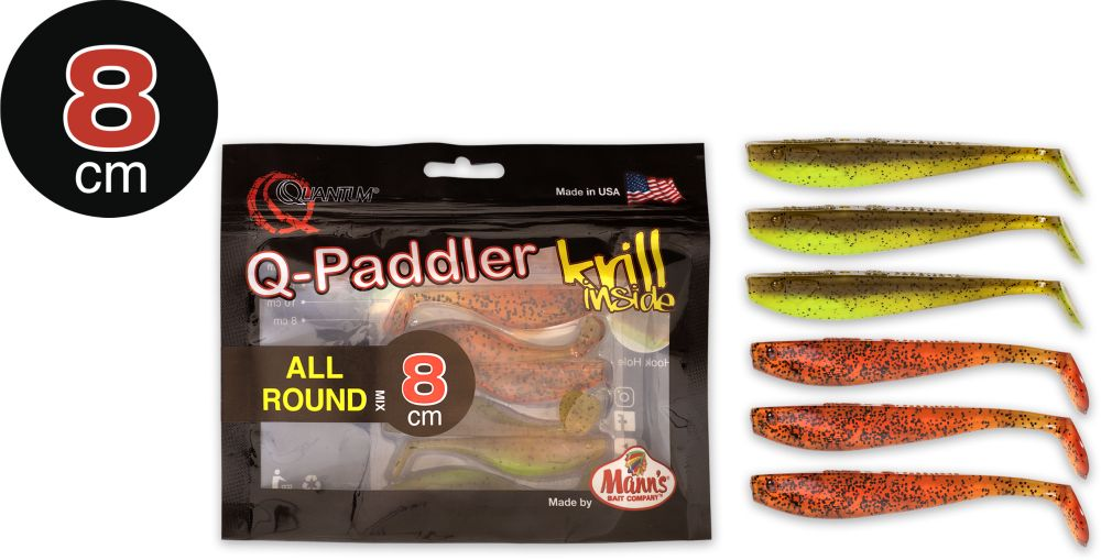 Quantum 3x pumpkinseed shart.l + 3x original Gumové Nástrahy 6ks 8cm