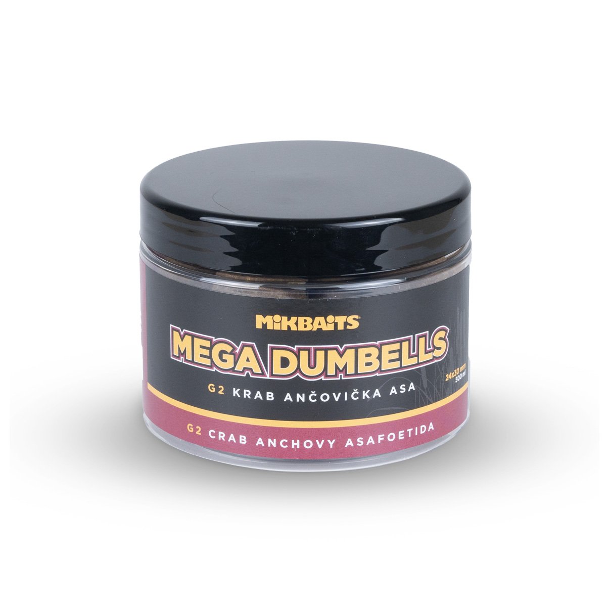 Mikbaits Gangster Mega Dumbells 500ml - G2 Krab Ančovička Asa 24x30mm