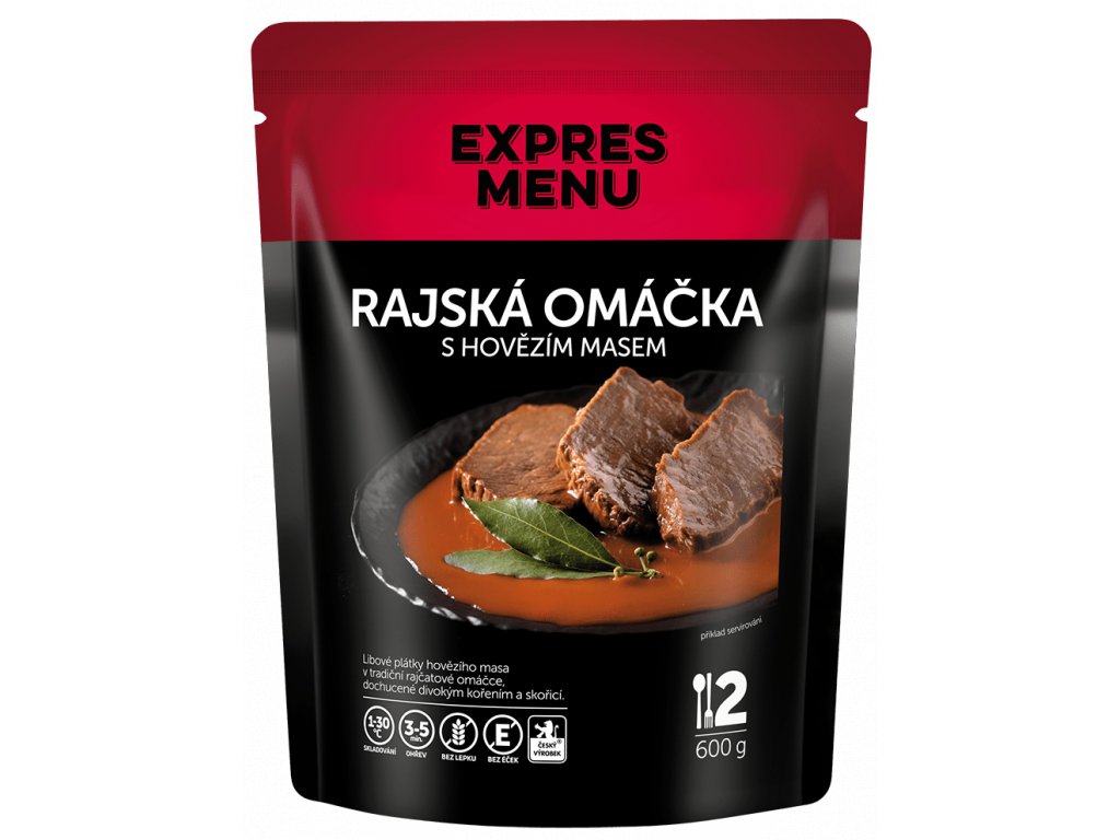EXPRES MENU - Rajská omáčka s hovězím masem 600g (2 porce)