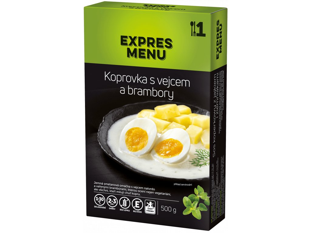 EXPRES MENU - Koprovka s vejcem a brambory 500g (1 porce)
