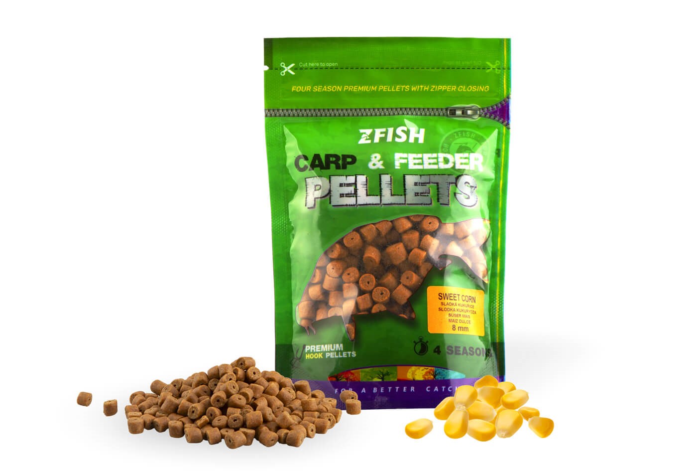 ZFISH CHYTACÍ PELETY CARP & FEEDER SQUID - KRILL 8MM/200G