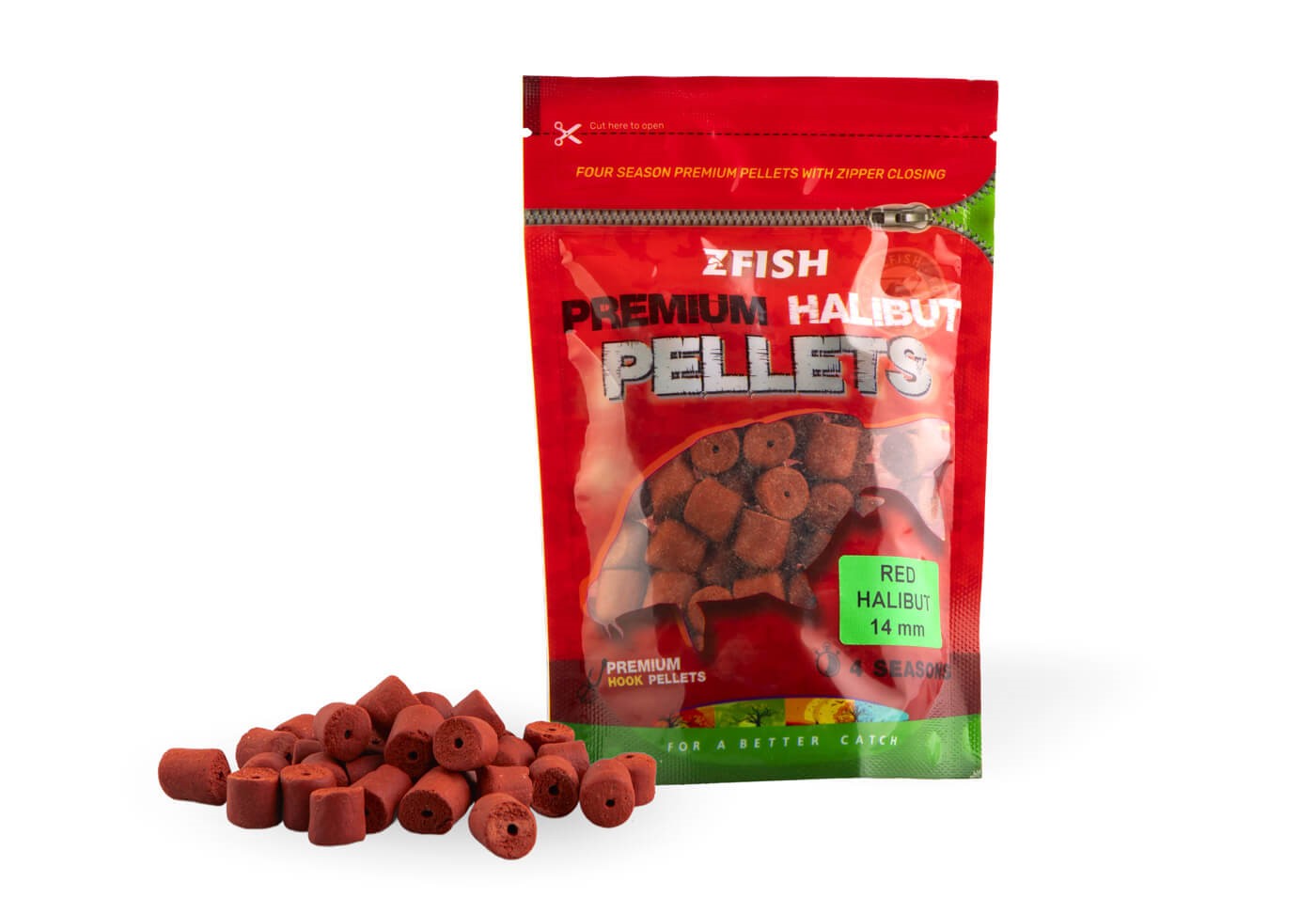 ZFISH CHYTACÍ PELETY PREMIUM RED HALIBUT 14MM/200G