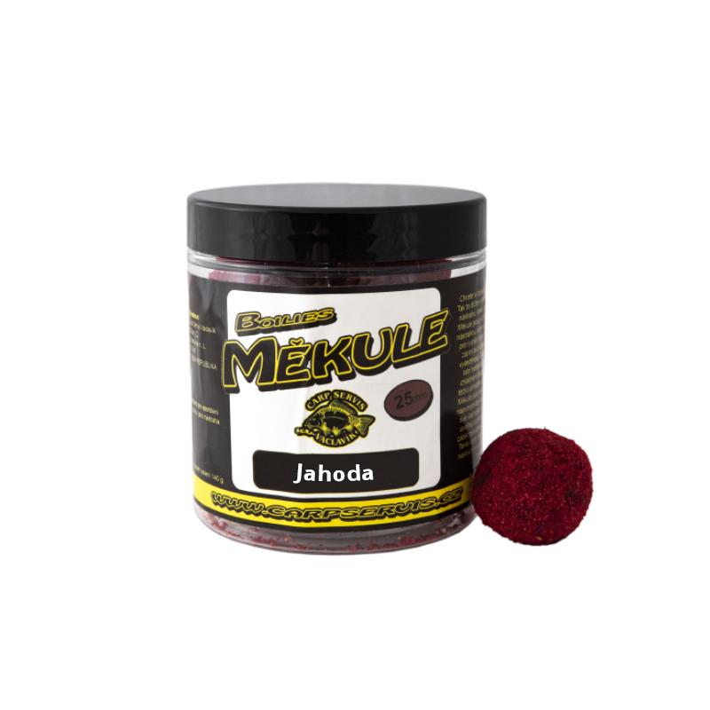 Václavík Boilies Měkule - 140 g/25 mm/Jahoda