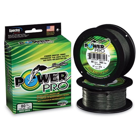 Pletená šňůra PowerPro 0,41mm 40kg Moss Green - 1 metr