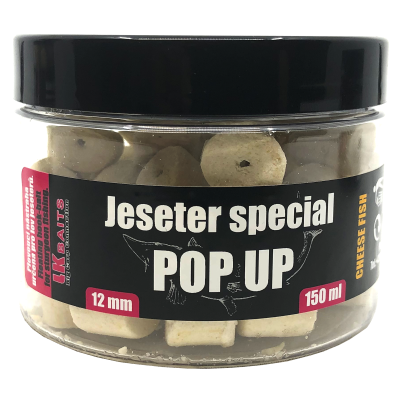 LK Baits Pop Up Pellets Jeseter Special Cheese Fish 12mm 150ml