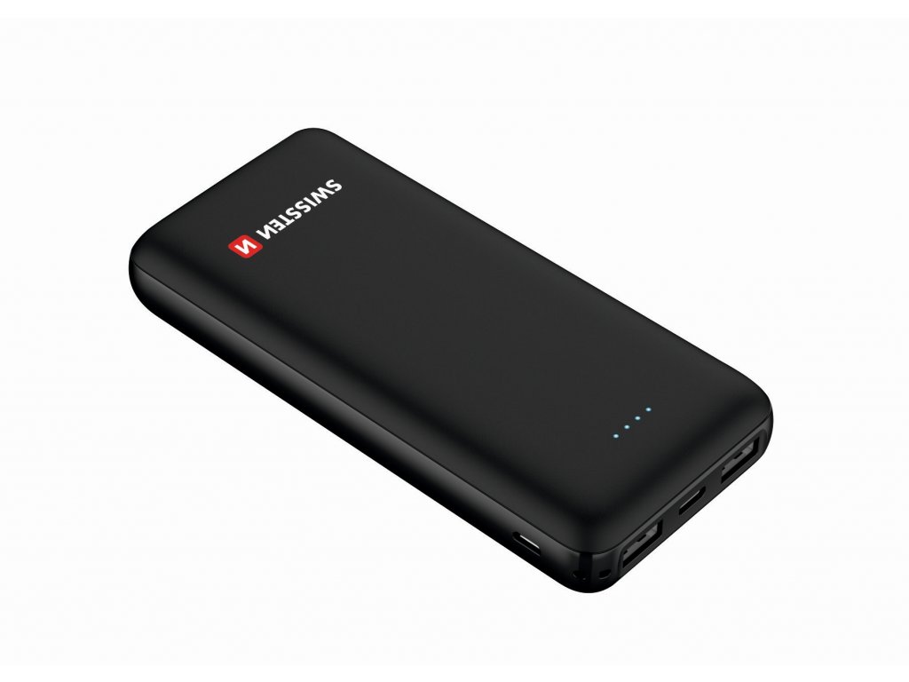 SWISSTEN powerbanka Black Core 30000 mAh USB-C