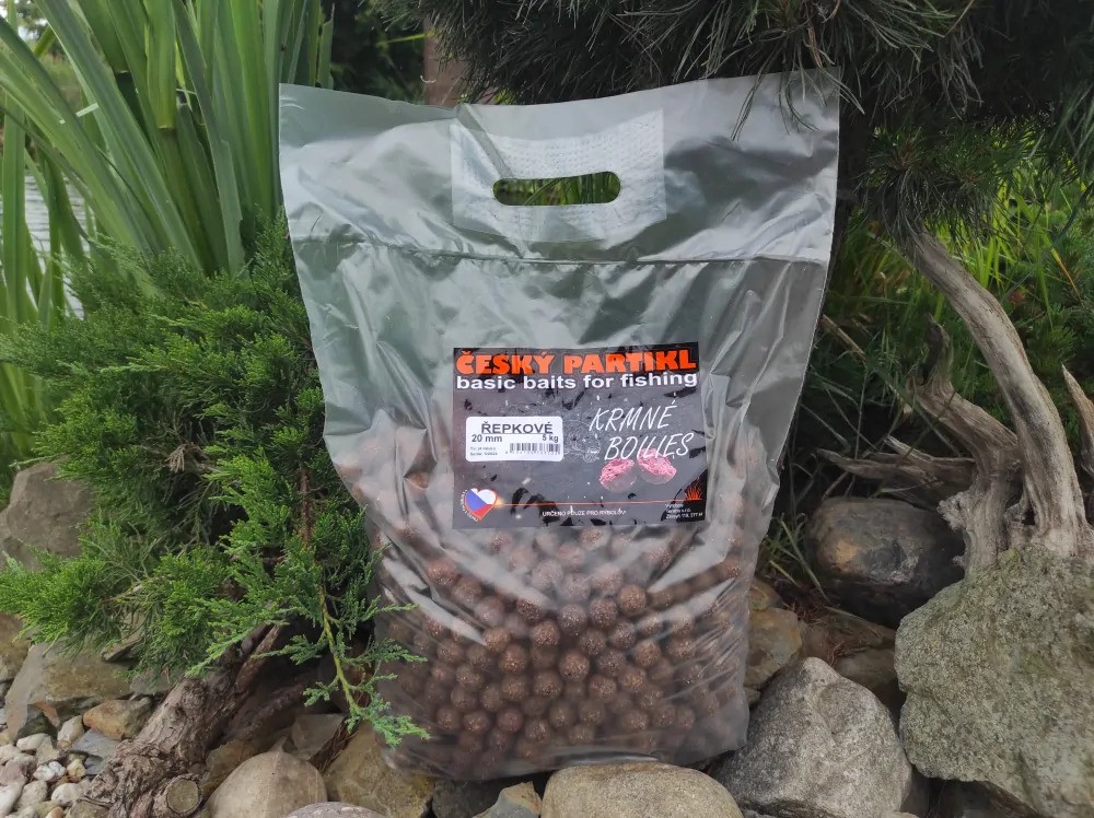 Český Partikl Krmné boilies 5kg 20mm -Med