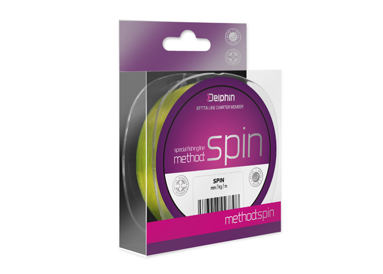 Delphin METHOD SPIN žlutá Varianta: 200m/žlutá-0,16mm 5,3lbs