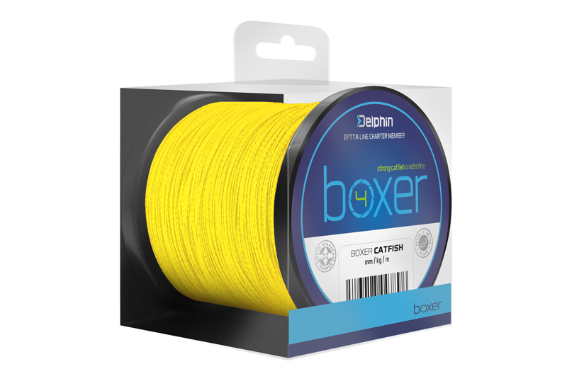 Delphin BOXER 4 / fluo žlutá 0,40mm 150m 30,1kg Varianta: 0,40mm 30,10kg 150m