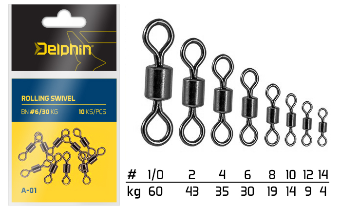 Rolling Swivel Varianta: A-01/10ks-BN/4