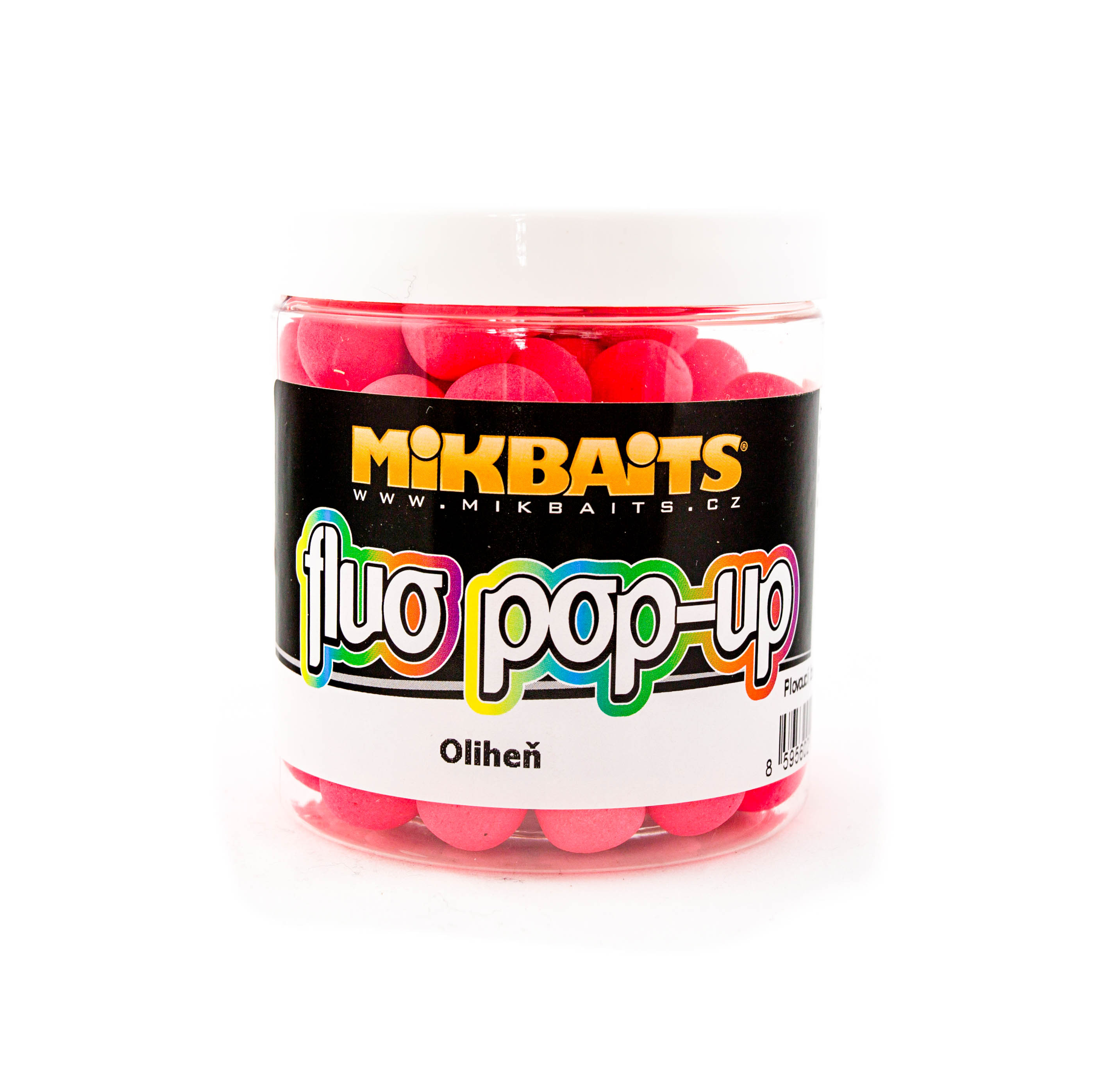 Mikbaits Fluo pop-up Boilie 250ml 14mm Oliheň