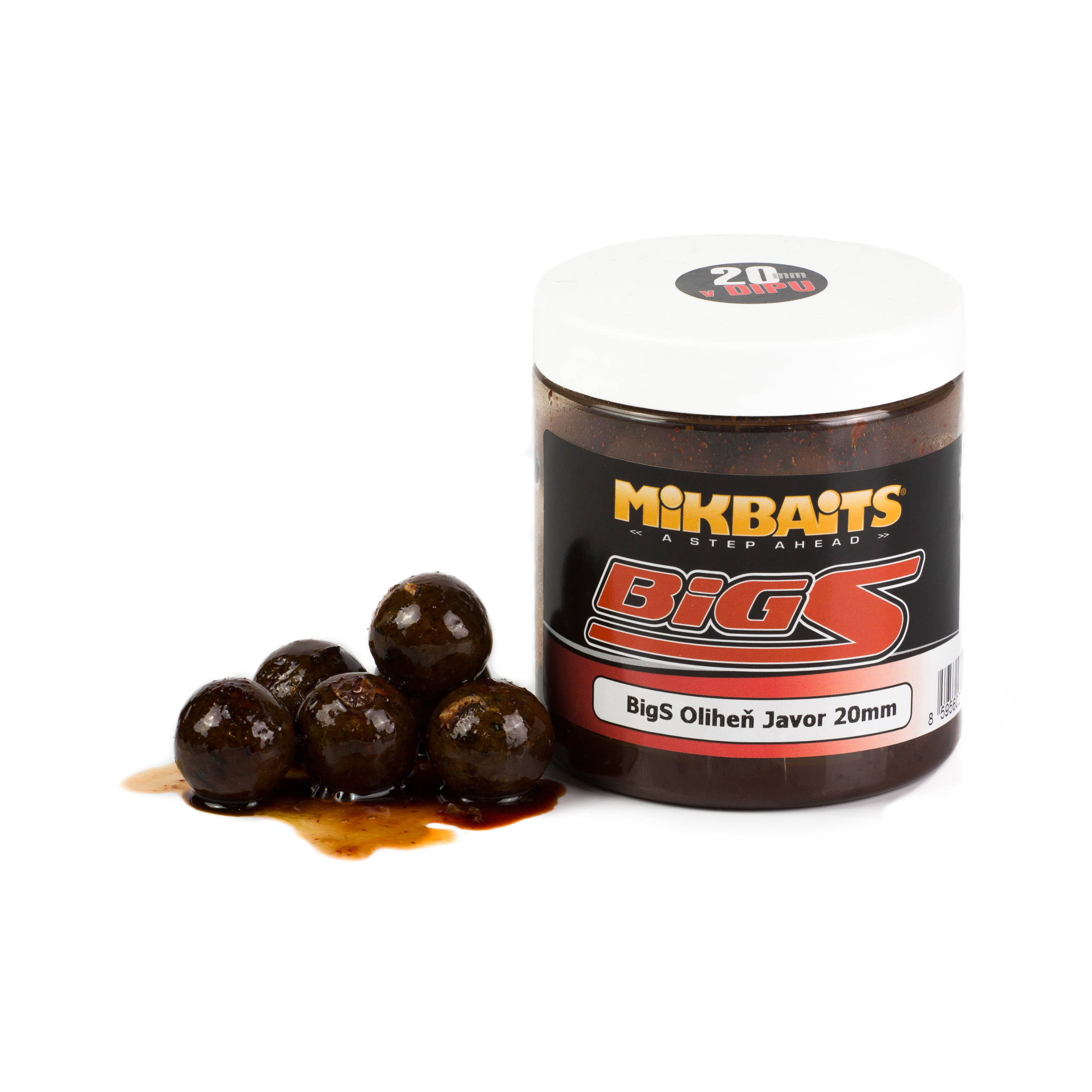 Mikbaits Legends Boilie v dipu 250ml 20mm BigS Oliheň&Javor