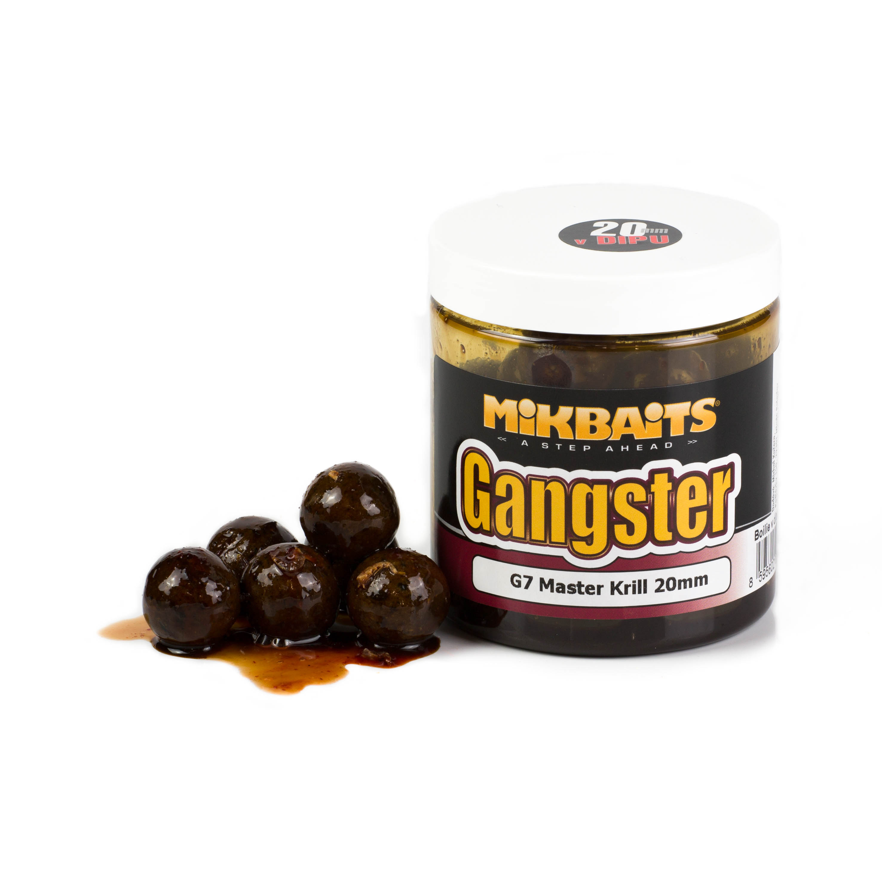 Mikbaits Gangster Boilie v dipu 20mm 250ml G7 Master Krill
