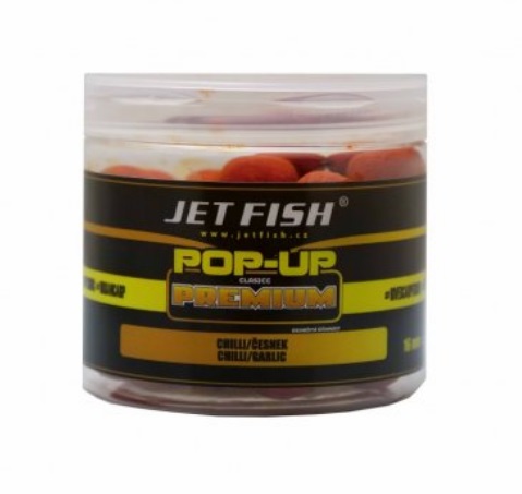 Jet FIsh Premium Classic Boilie Pop-up 16mm - CHILLI/ČESNEK
