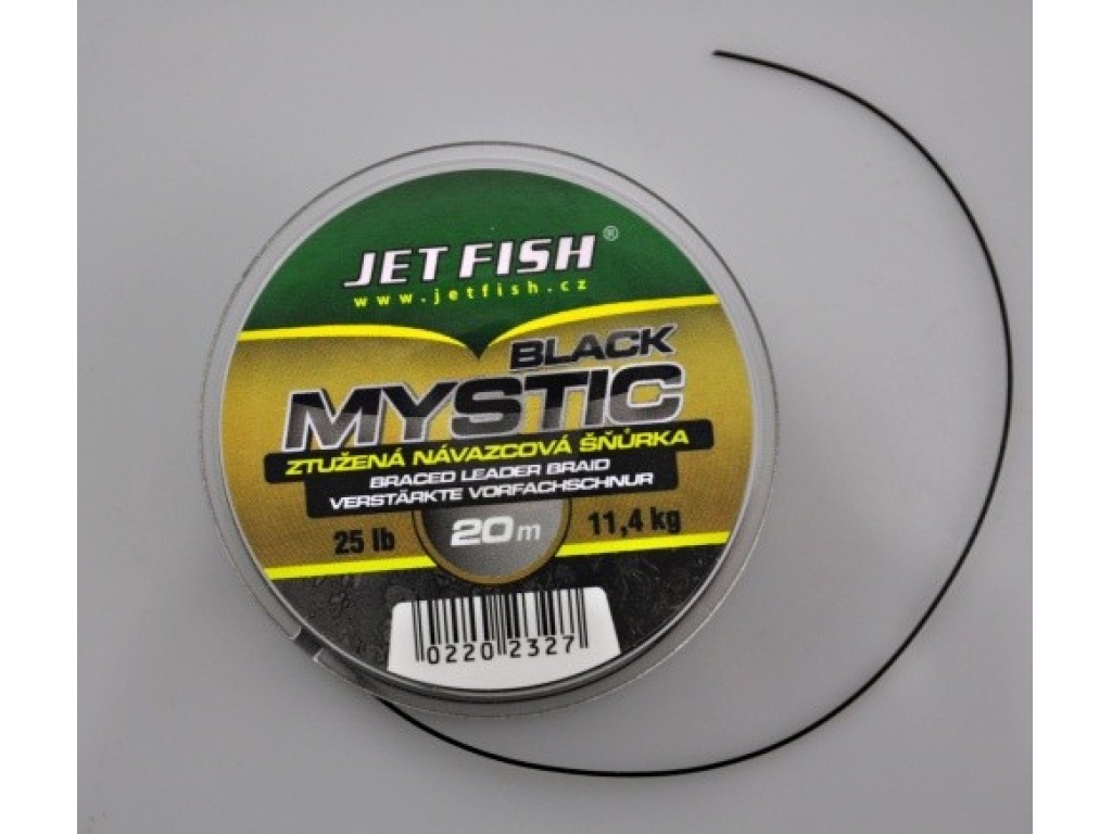 Jet Fish Návazcová šňůrka BLACK Mystic 25lb 20 m