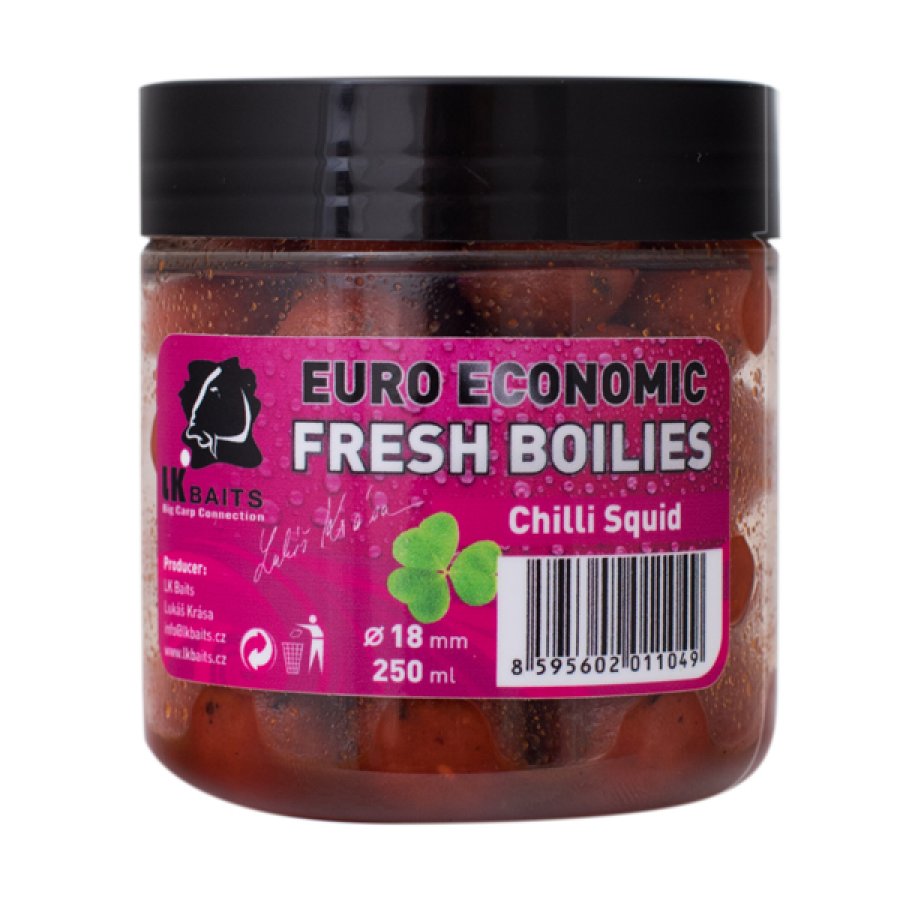 LK Baits FRESH BOILIES TopRestart 18mm 250ml CHILLI SQUID