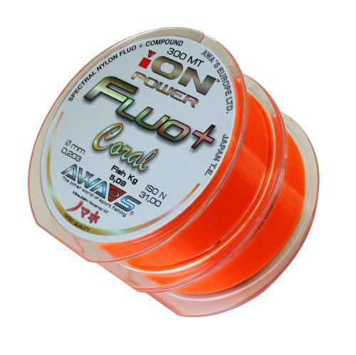 Awa-shima Ion Power Fluo+ Coral 600m - 2x300m 0,181mm / 4,50kg