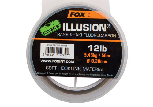 Fox Edges Illusion Soft Trans Khaki 12lb/0.30mm - Návazcový Fluorocarbon