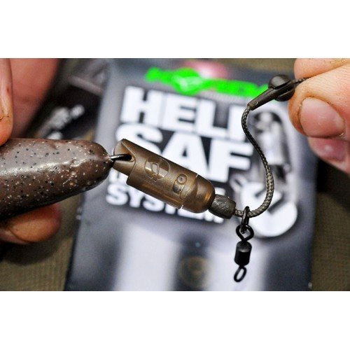 Korda Koncový vypínací závěs na olovo Heli safe system hnědý