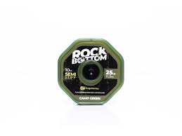 RidgeMonkey Šňůrka RM-Tec Rock Bottom Tungsten Coated Semi Stiff 25lb 10m Camo Green