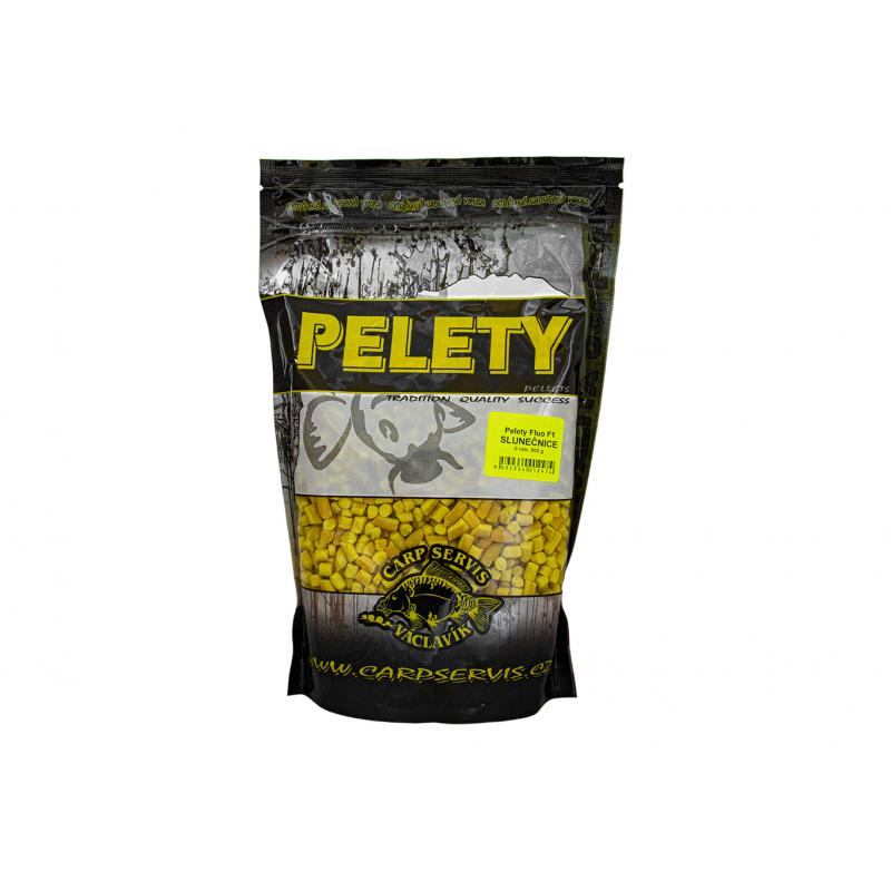 Václavík PELETY FLUO F1 - 800 G/6 MM/SLUNEČNICE - ŽLUTÁ