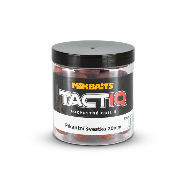 Mikbaits TactiQ rozpustné boilie 250ml - Pikantní Švestka 20mm