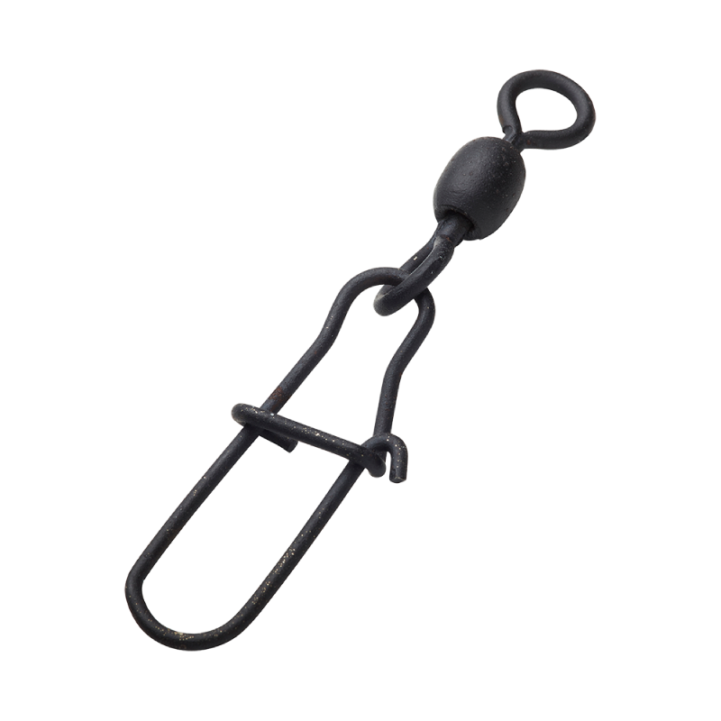 STAINLESS CRANE SWIVELS WITH SNAP #2 165LB 75KG BLACK 5PCS
