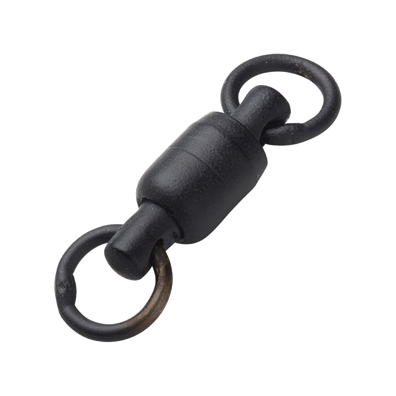 STAINLESS BALL BEARING SWIVELS #2 75KG BLACK 3PCS