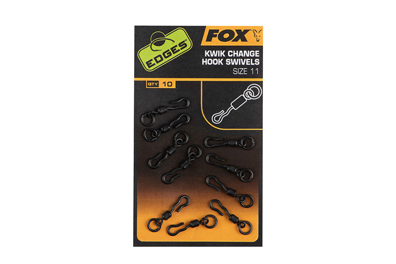 Fox Edges Kwik change hook swivels size 10 x 10