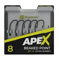 RidgeMonkey: Háček Ape-X Beaked Point Barbed Velikost 4 10ks