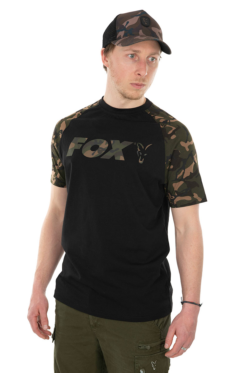 Fox Triko Fox Black / Camo Raglan T - XXL