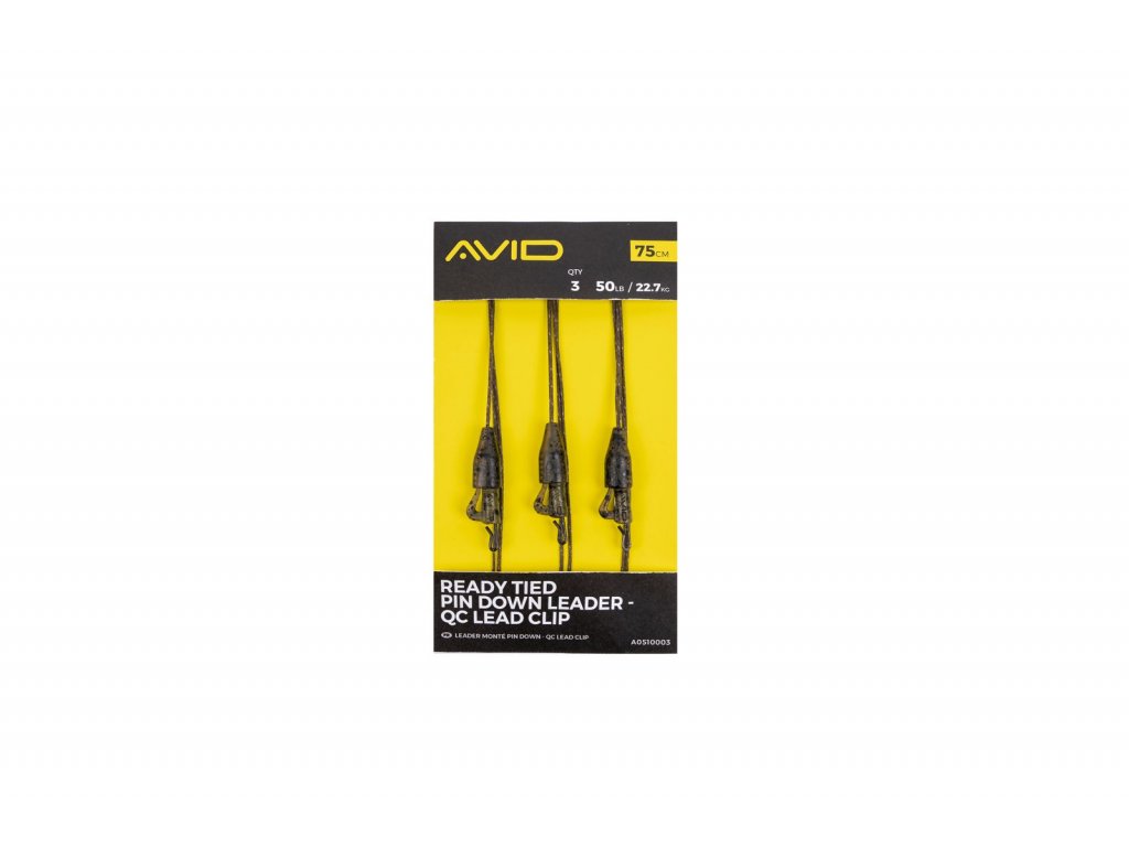 Avid Carp READY TIED PIN DOWN LEADER- QC Lead Clip