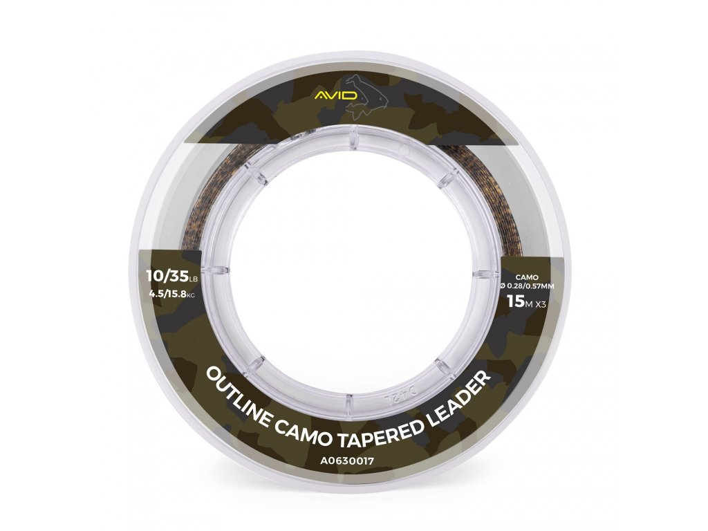 Avid Carp Outline Camo Tapered leaders 0,31-0,57mm 15m3x