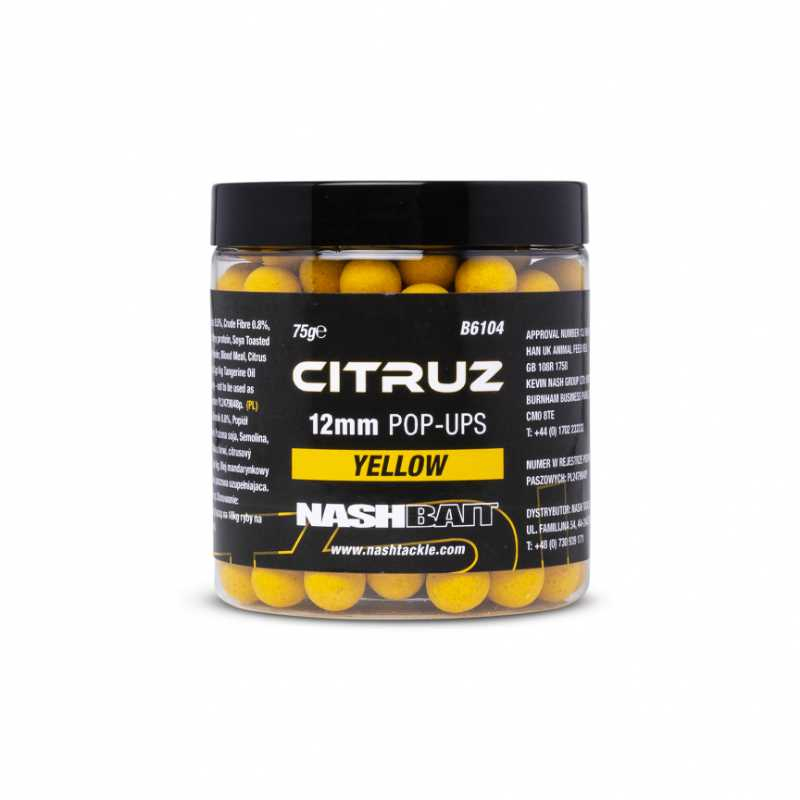 Nash Citruz Pop-up 12mm 75g Yellow