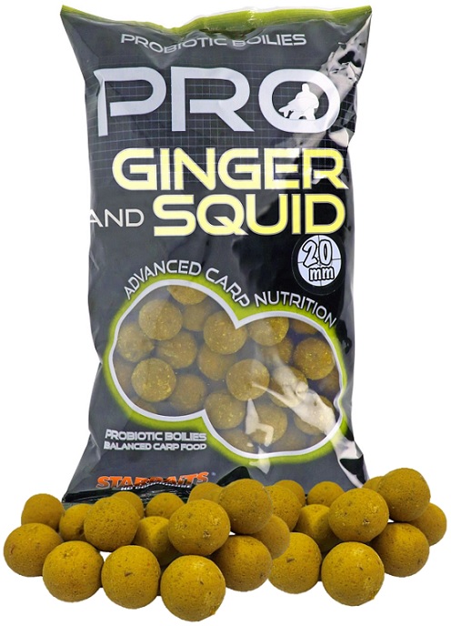 Starbaits Pro Ginger Squid - Boilie potápivé 1kg 20mm