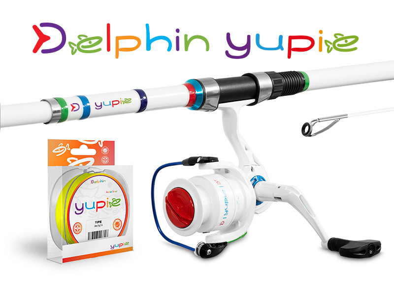 Dětský set Delphin YUPIE - 180cm + 3T Naviják + 0,25mm 300m