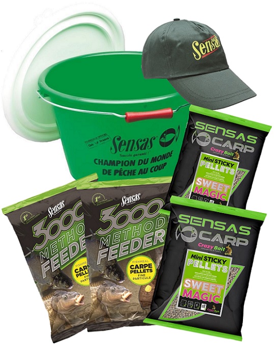 SENSAS Akční Kbelík 3000 Method Feeder Pellets