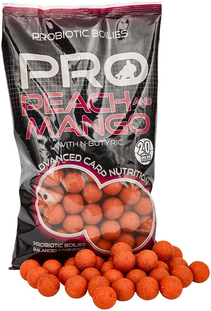 Starbaits Pro Peach & Mango - Boilie potápivé 1kg 20mm