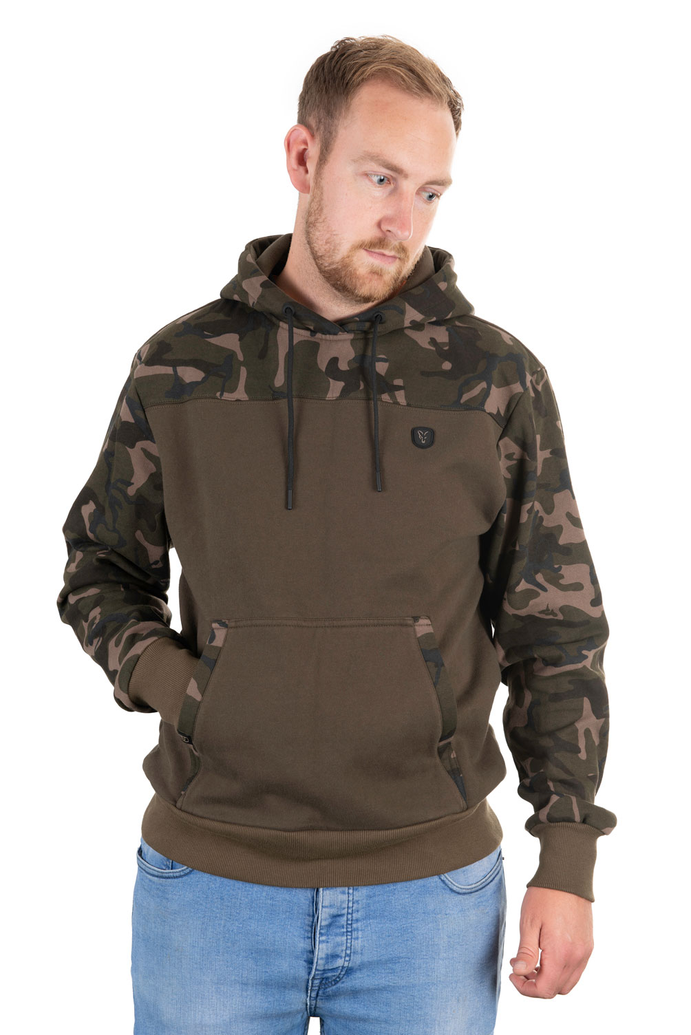 Fox Mikina Khaki/Camo Hoody vel. L