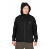 ccl274 279 fox collection sherpa jacket black and orange hood up
