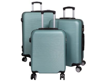 Set of turquoise suitcases 3 pcs