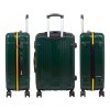 Green travel set of 3 suitcases