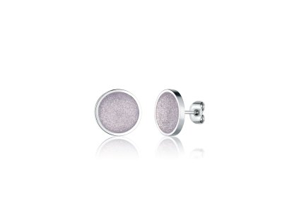 náušnice s metalickými třpytky - stříbrná barva